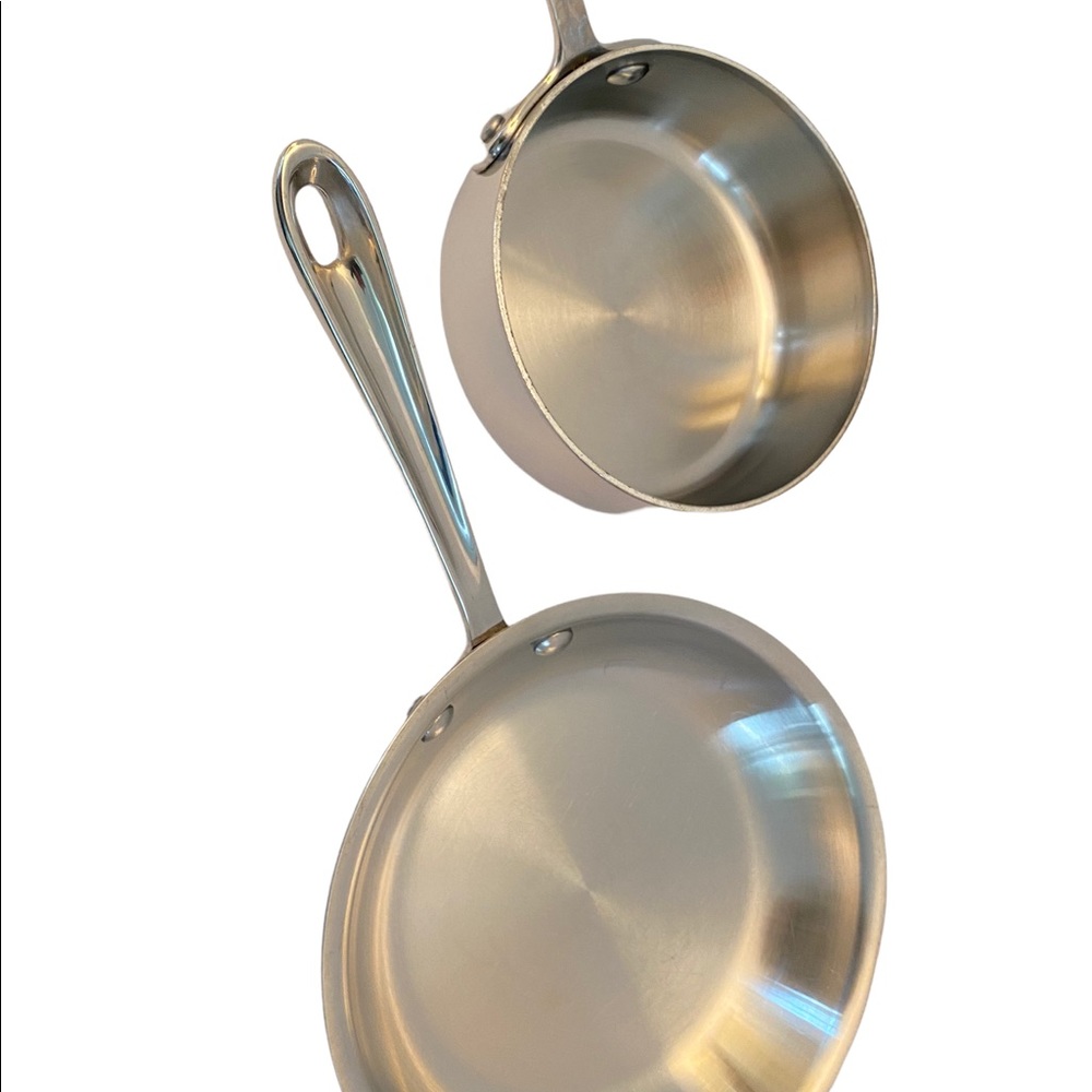 All-Clad Small Stainless-Steel Saucepan Pot + Small Frying Pan